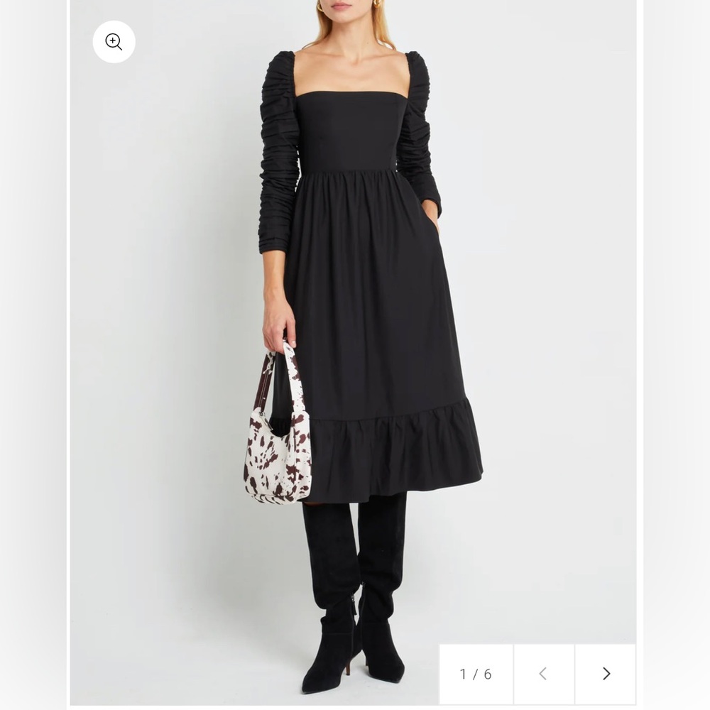 o.p.t. Midi Black Dress